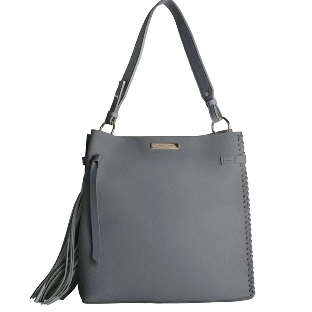 KATIE LOXTON Florrie Day Bag with Braided Tassel Vegan Leather Shoulder Bag